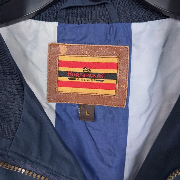 Horseware Ireland Jacket Womens Large Blue Riding Windbreaker Equestrian Showing - Picture 4 of 13